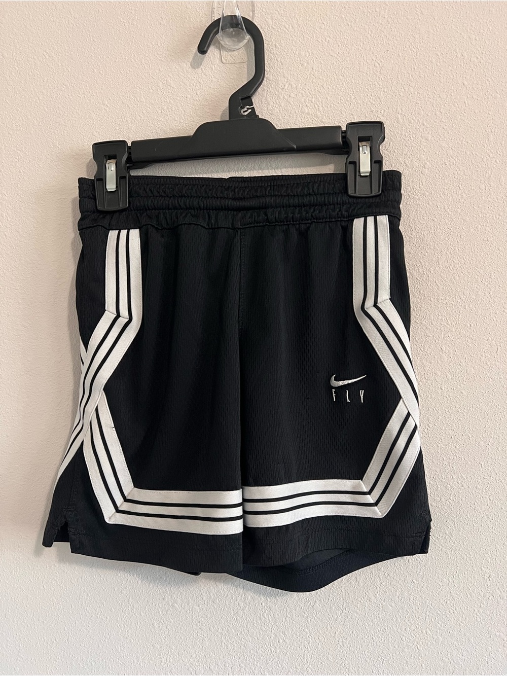 Nike Fly Crossover Basketball Shorts Black White Size Kids Youth XS
